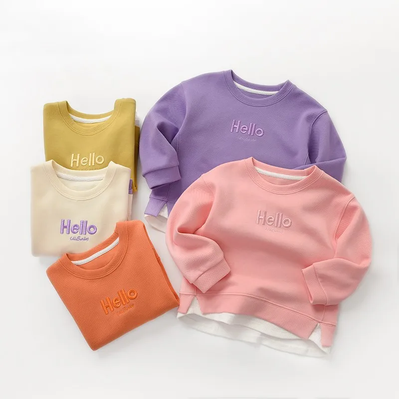 

Autumn 2021 Kids Sweatshirts Toddler Boys Hoodies Long Sleeve Girls Sweatshirt Tops Cotton Children Clothes BB208