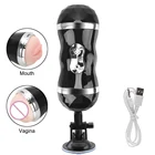 Реалистичные секс-игрушки на присоске, подогрев настоящей Вагины и рта, чашка для мастурбации, автоматический Вагина-маструбатор для мужчин, Вибратор