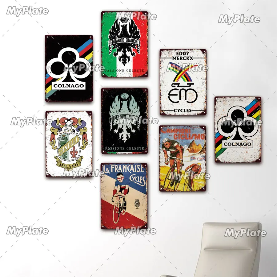 Металлический знак для велосипеда винтажное искусственное украшение стен