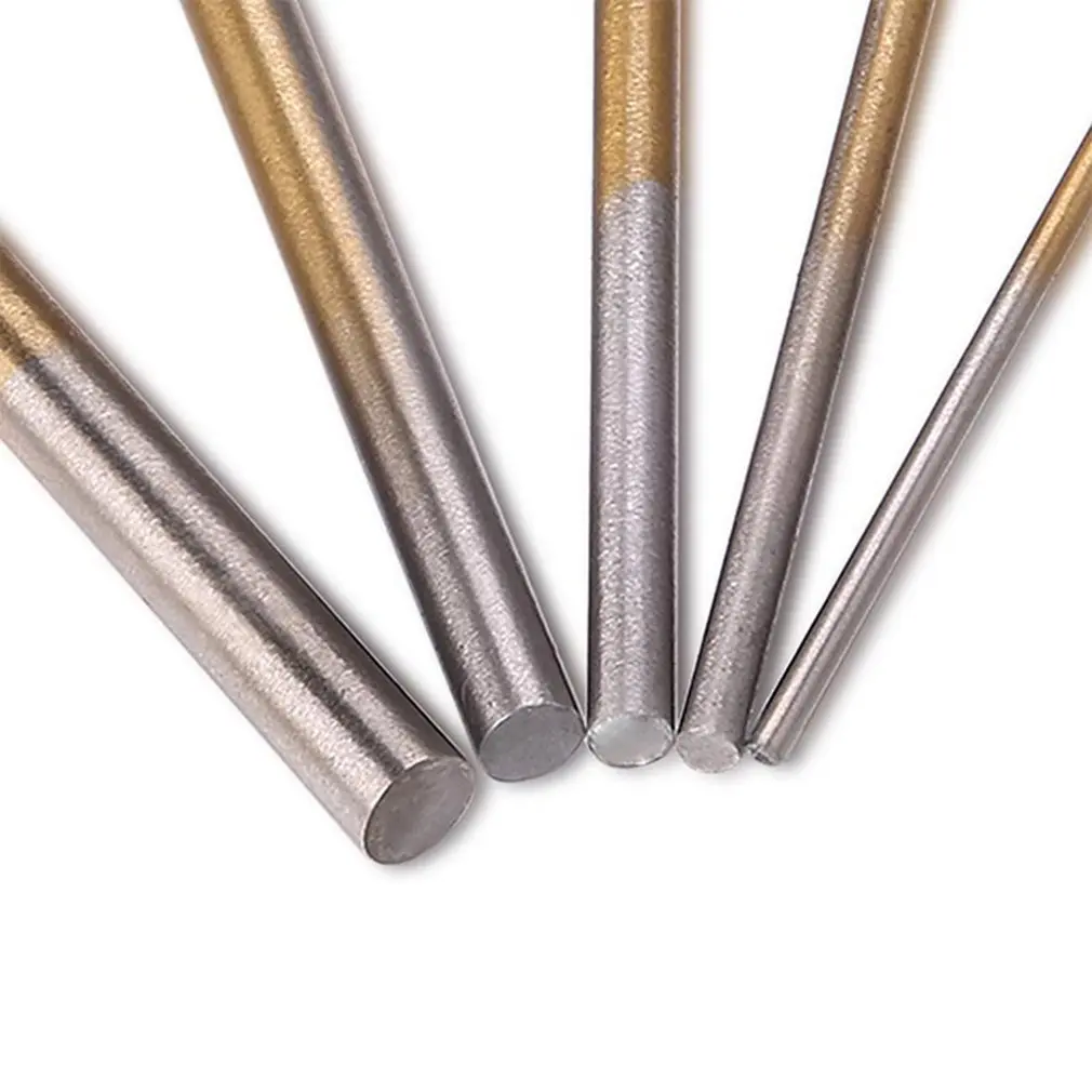 50pcs High Speed Steel Titanium Coated Drill Bit Set Wood Drilling Hole Woodworking Tool For DIY Home Building | Инструменты