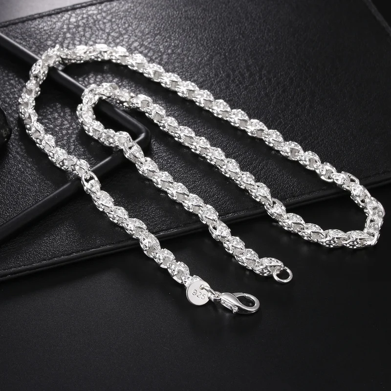 

Wholesale Price Noble Ladies Men Chain Wedding Necklaces Beautiful Fashion Elegant 925 Sterling Silver Pendant Necklace Jewelry
