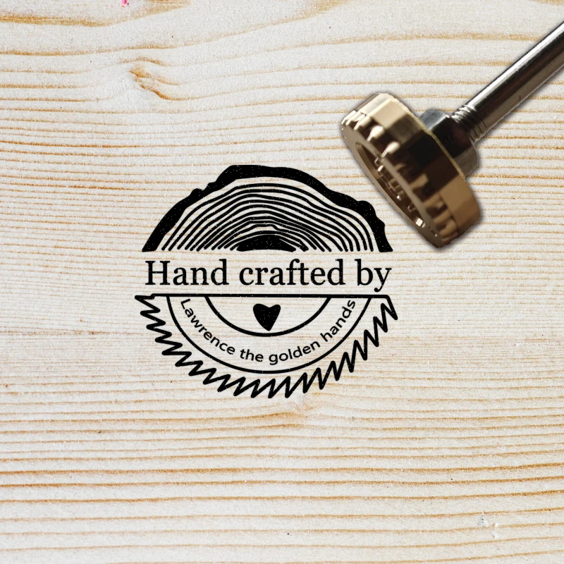Logotipo de la marca de hierro para madera, marca de madera personalizada, marca de hierro para boda, sello de Metal personalizado con relieve térmico