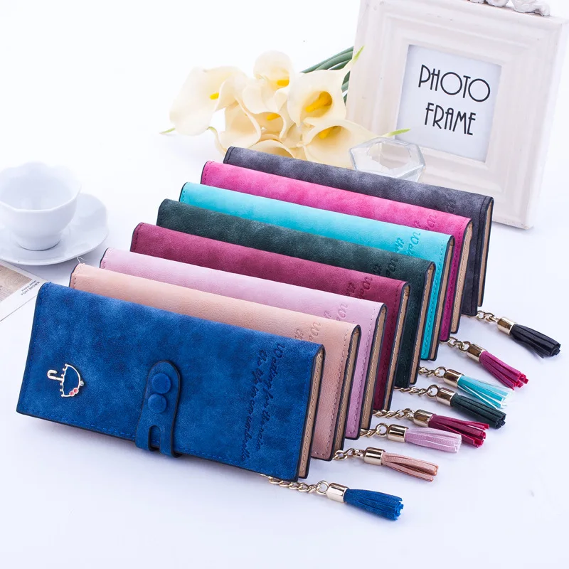 Модные женские кошельки из искусственной кожи длинные мягкой матовой для женщин