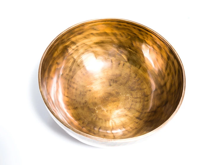 Тибетские буддистские медные чаши ручной работы с кожаной наклейкой и подушкой