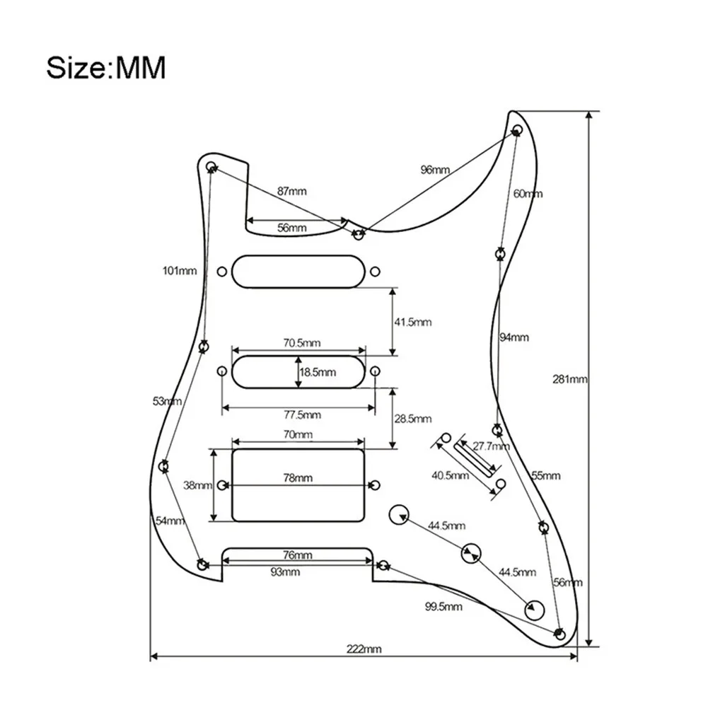 

3 Ply 11-Holes SSH Electric Guitar Pickguard Scratch Plate For ST SQ Stratocaster Electric Guitar Instruments Replacement