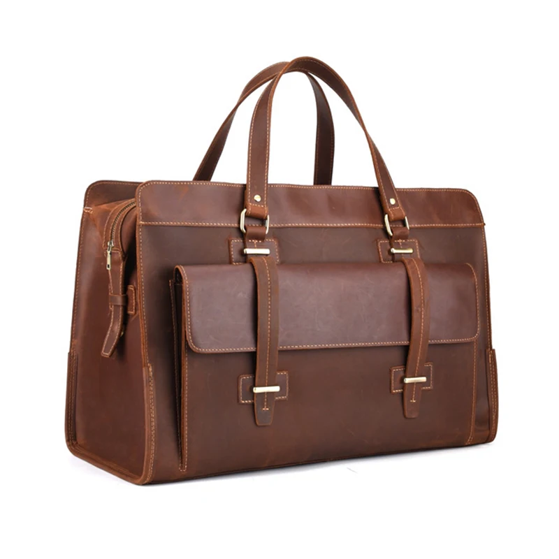 Большой Размеры кожа Портфели для 17 дюймовый ноутбук 100% натуральная крупного