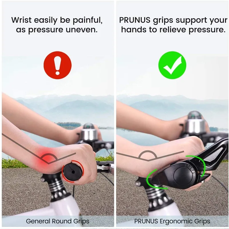 

1Pair Cycling Mountain Bike Grips Handlebar Grips MTB Bicycle Rubber Handle Bar Grip End Lock-on Ergonomic Bicycle Accessories