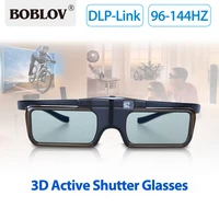 boblov mx30 dlp link 96hz 144hz rechargeable 3d active shutter glasses lcd lens for 3d dlp link projector
