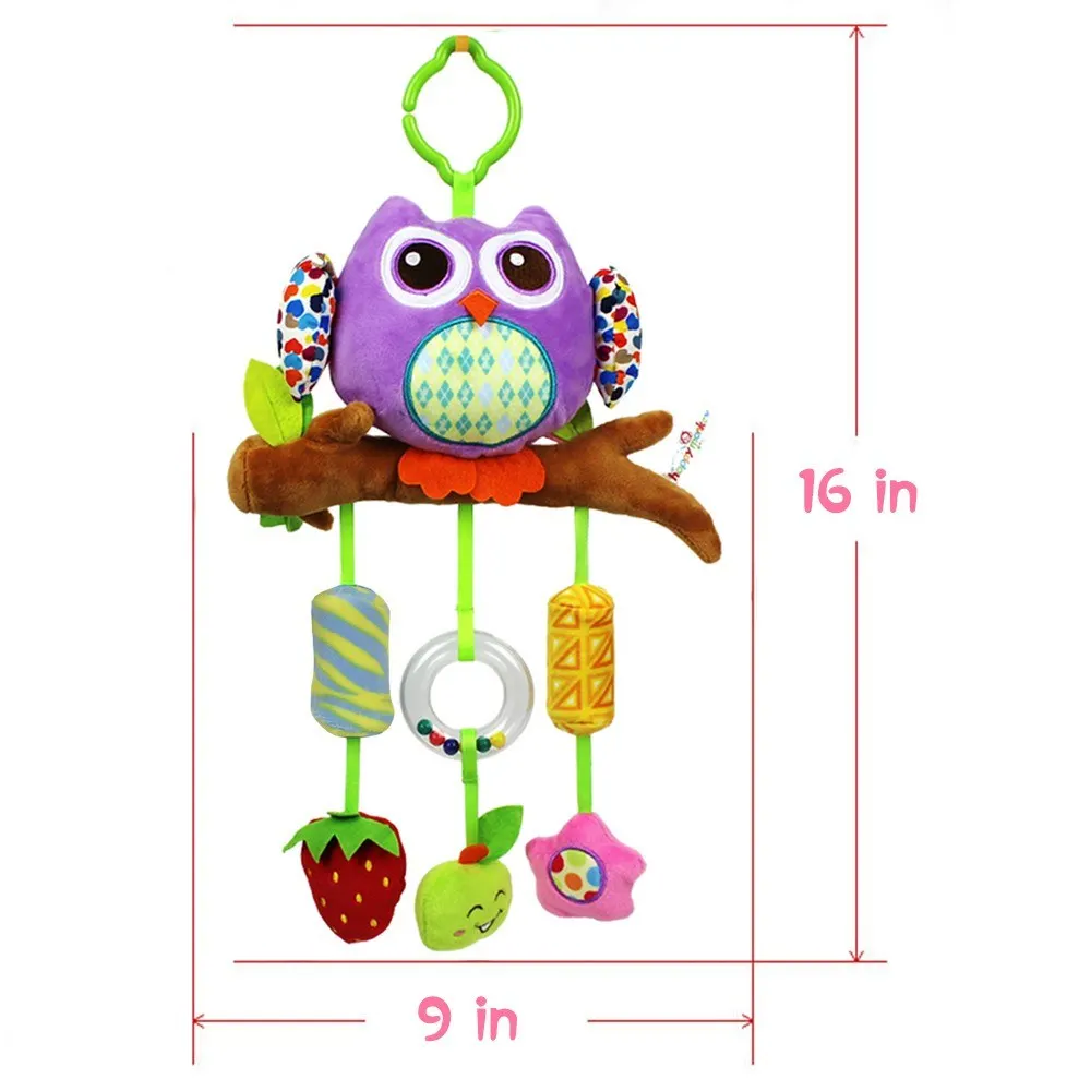 

Lovely Infant Baby Rattle Bed Stroller Hanging Bell Crib Softy Animal Toys