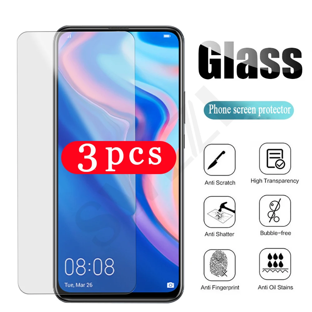 

3-1Pcs 9H for Huawei p smart pro 2019 2020 2021 Z S plus 2018 phone screen protector tempered glass protective film on the glass