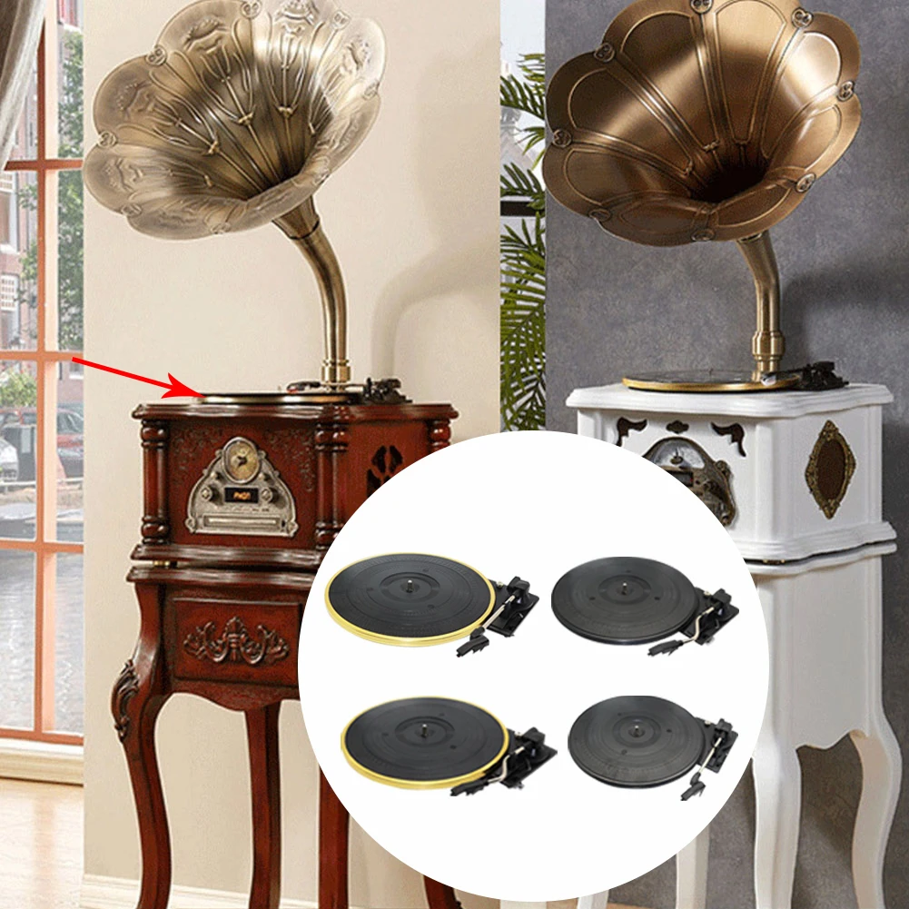 28cm Gramophone Turntable Adjustable Record Player 33 45 78Rpm Vintage Curve Arm Automatic Accessories Metal Stereo 3 Speeds | Электроника