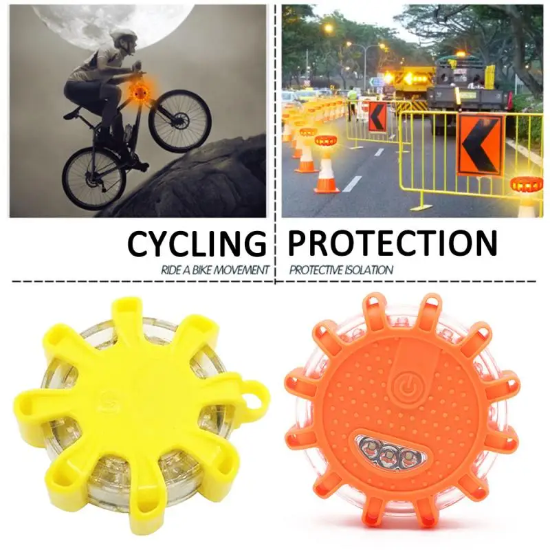 

Mini Riding warning lights Bicycle Lights LED Adsorption Emergency Safety Road Disc Flare Flashing Safety Light Bike Accessories