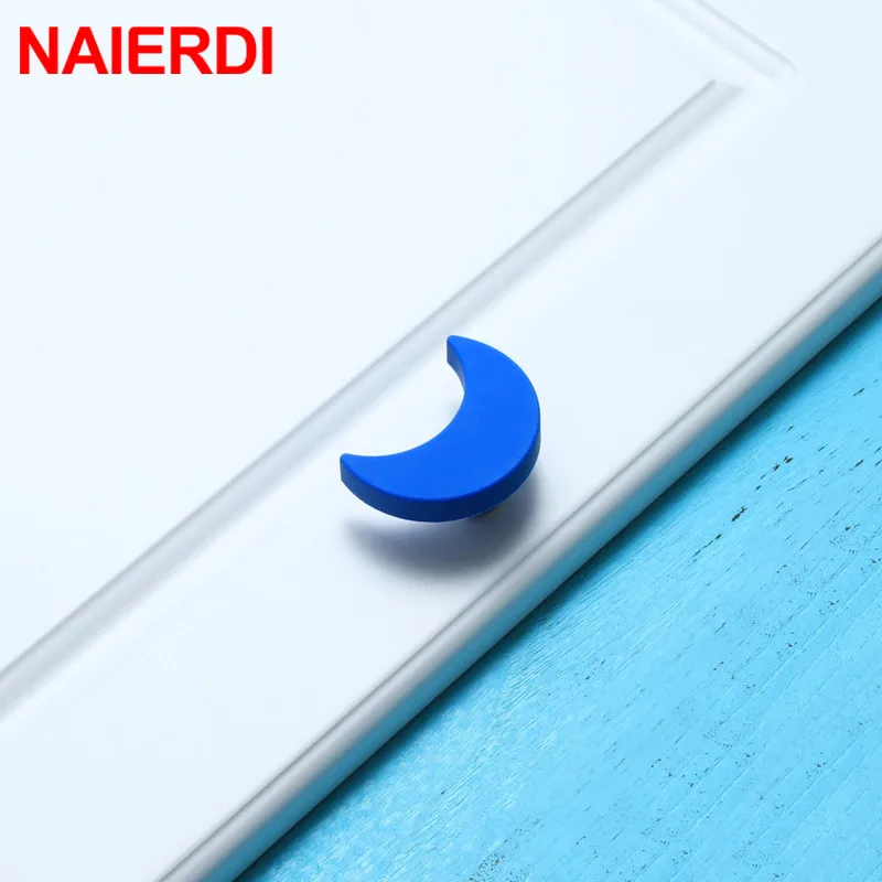 Ручки NAIERDI Moon Star ручки для мебели из мультфильма детской комнаты ПВХ ручка дверей