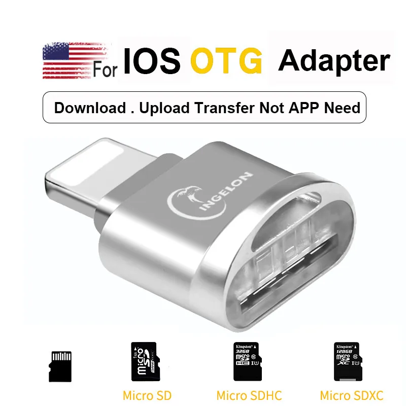 

TF кардридер для Lightning/micro SD адаптер для iPhone 7 8 6s Plus 11 Max X XS XR адаптер для карты памяти OTG для iOS 13