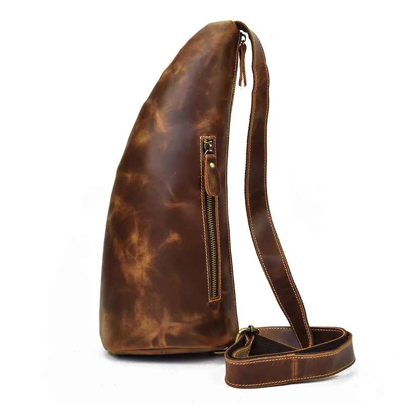 Luxury Designer Men Bag Genuine Leather Man Purse Chest Pack with Phone Pouch |