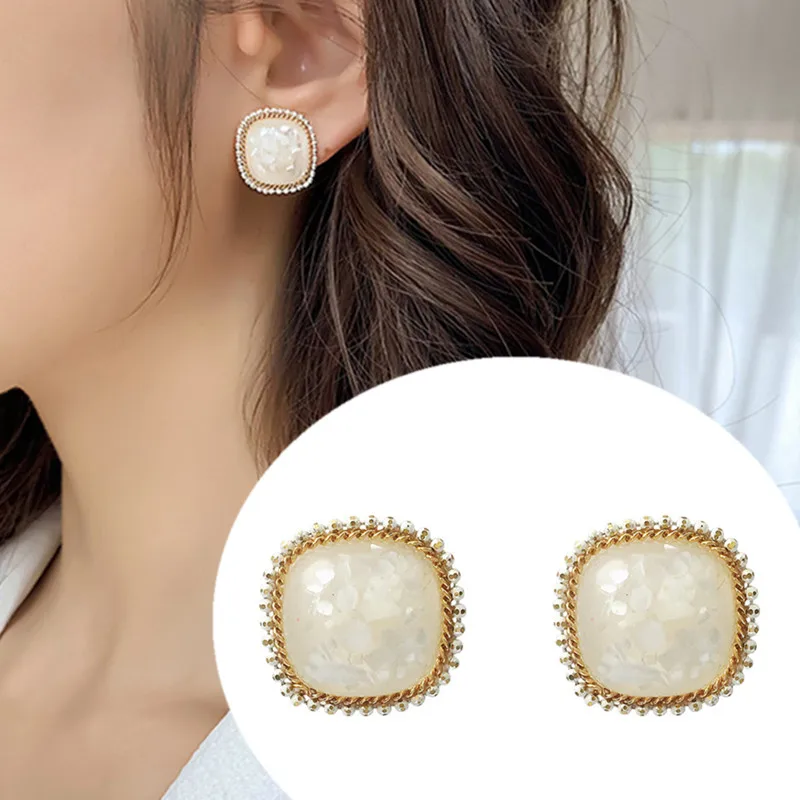 Ювелирные серьги 2019 Мода корейский стиль квадратные для женщин Роскошные