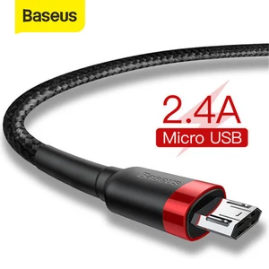 Кабель Baseus Micro USB для Xiaomi Redmi, двусторонний, 0,5 м, 1 м, 2 м, 3 м, для быстрой зарядки и передачи данных, для телефонов Samsung