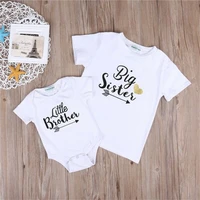 matching outfit big sister t shirt little brothes romper bodysuit clothes set