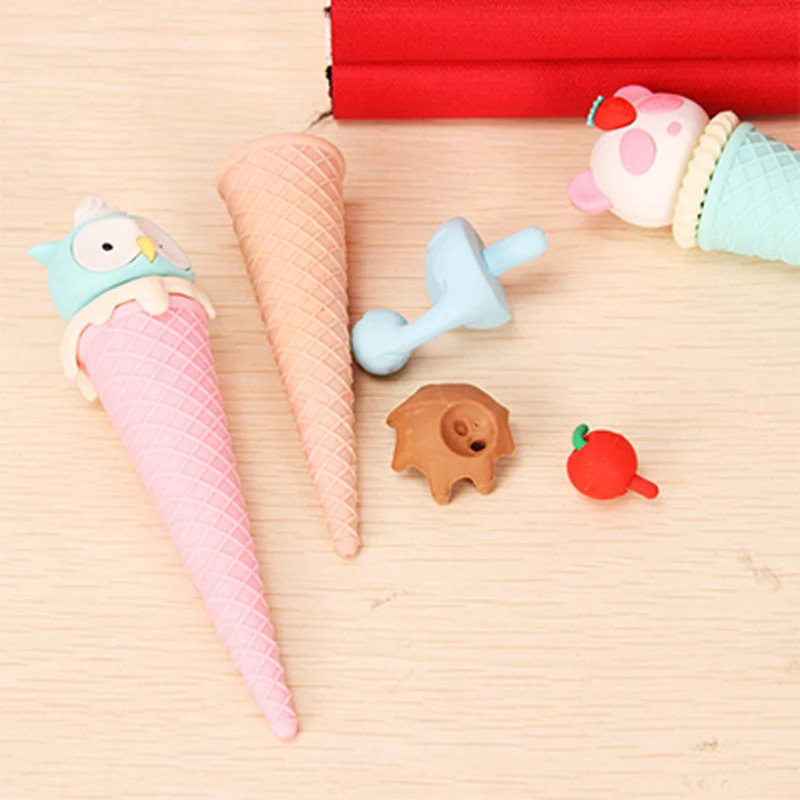 Милые детские Ластики-карандаш для мороженого 1 шт. милые резиновые ластики в