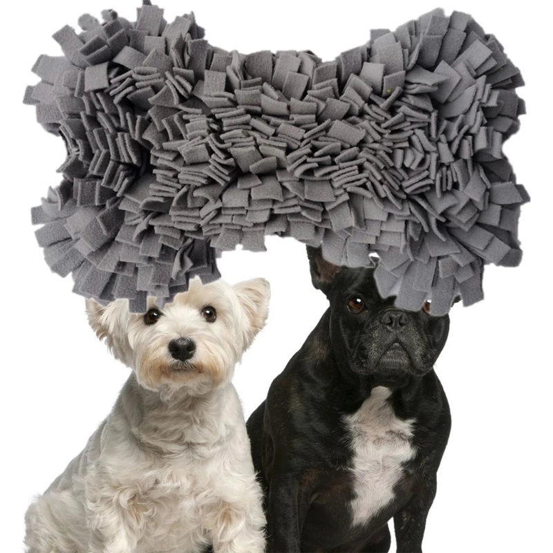 

Bone Shaped Pet Dog Snuffle Mat Nose Smell Training Blanket Sniffing Pad Slow Feeding Bowl Food Dispenser Carpet