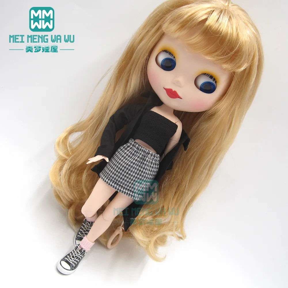 1 шт. одежда Blyth Doll модная свободная футболка джинсы для куклы Azone obitsu FR 1/6|Куклы| |