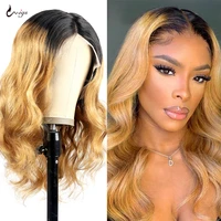 uwigs body wave lace front wig 1b 30 highlight wig human hair honey blonde lace front wigs spring curl transparent lace wigs