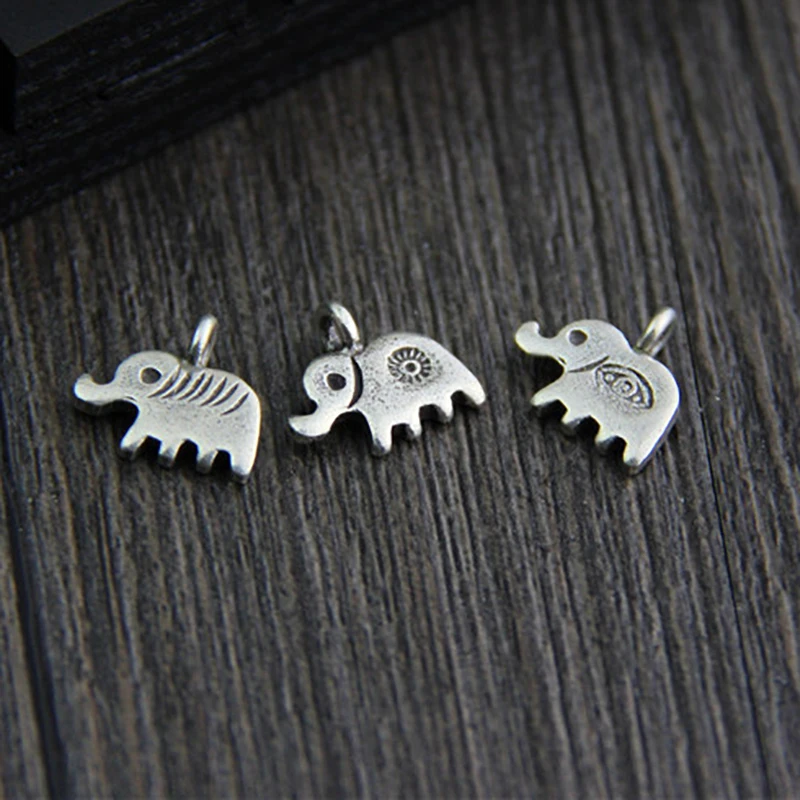 Unique 1pcs Charm 925 Silver Color Animal Elephant Pendant Fit Bracelet Necklace DIY Handmade Craft jewelry Fashion Accessories