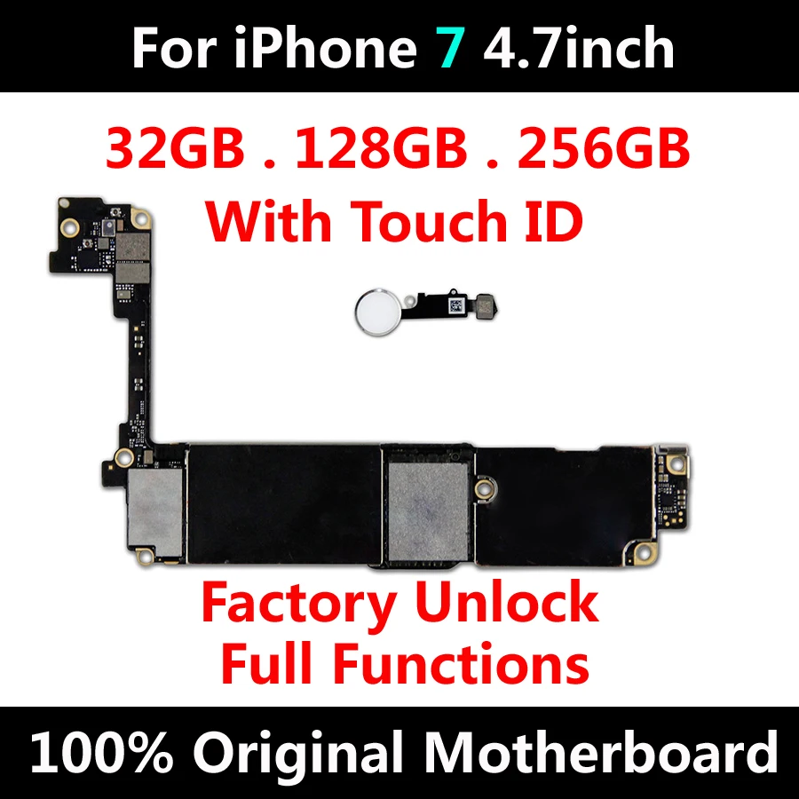 Заводская разблокированная материнская плата для iPhone 7 4 дюйма оригинальная с