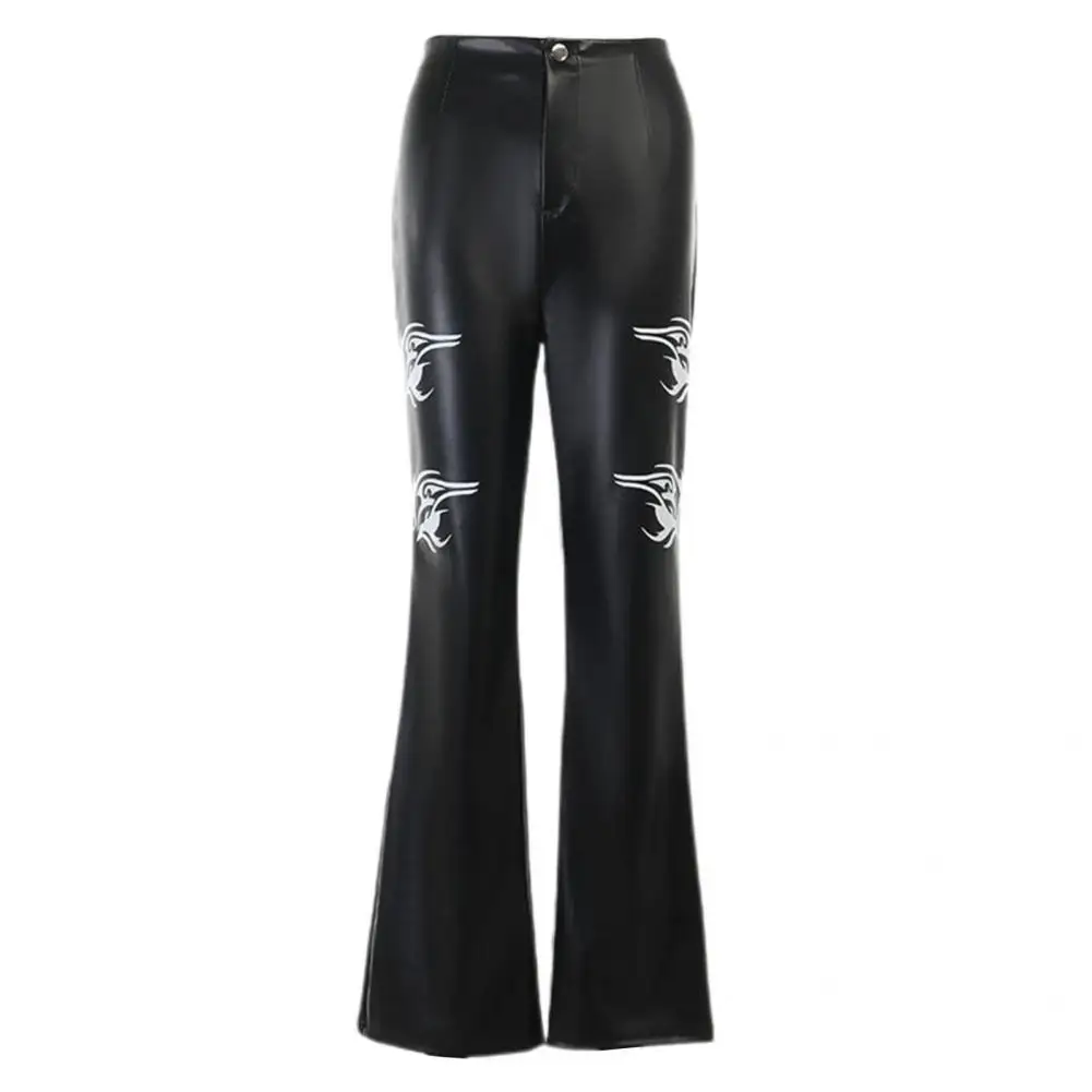 

Женские брюки с отличной строчкой, ретро брюки из искусственной кожи, женские брюки, модные женские брюки