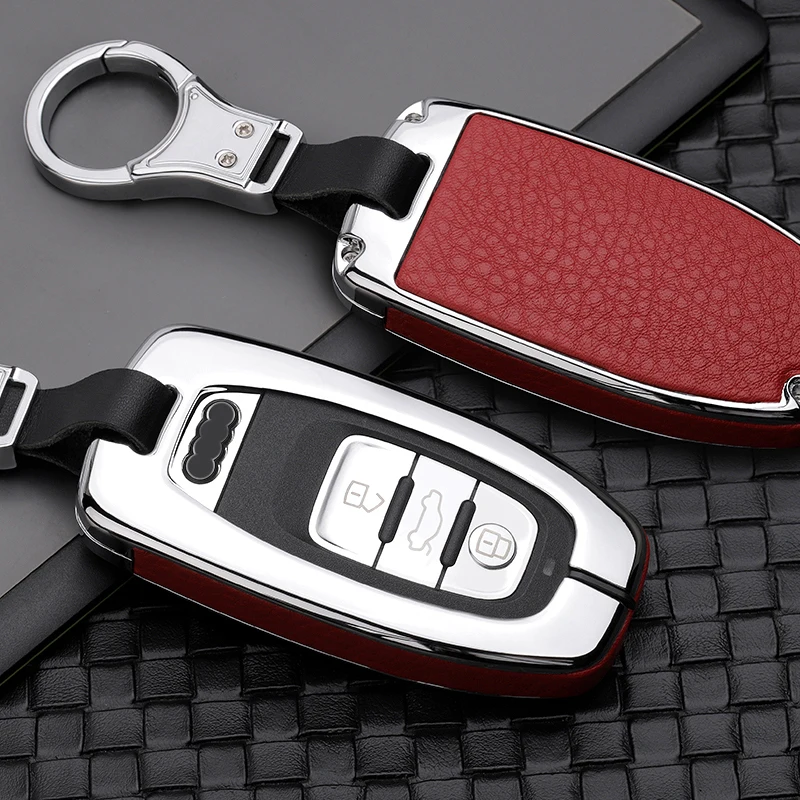 

2020 New style Hight quality alloy Car Key Cover Case For Audi A4L A6L Q5 A8 A5/A7 S5/S7 Intelligent 3 Buttons Remote Keyless