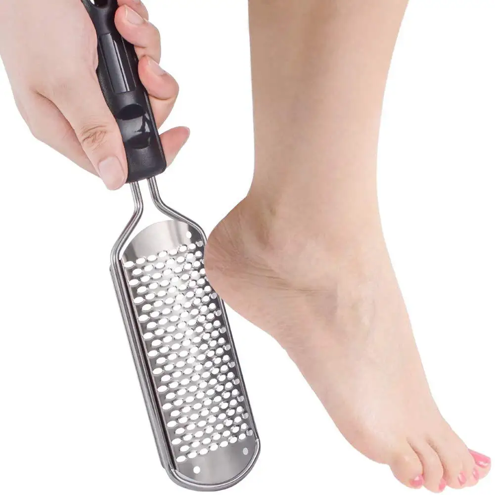 

Stainless Steel Pedicure Foot File Rasp Callus Dead Skin Removal Foot Scraper Grinding Grater Scrubber Wet Dry Foot Care Tools
