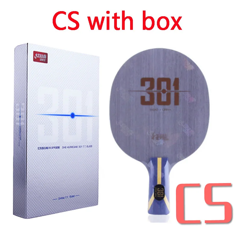 CS with box Оригинальное новое поступление DHS Hurricane 301 Arylate углеродное лезвие для настольного тенниса/лезвие для пинг-понга/бита для настольного тенниса - Цвет: CS with box