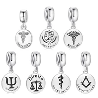 symbol psychology pendants beads 925 sterling silver charms for jewelry making fit original designer charm bracelets psicologia