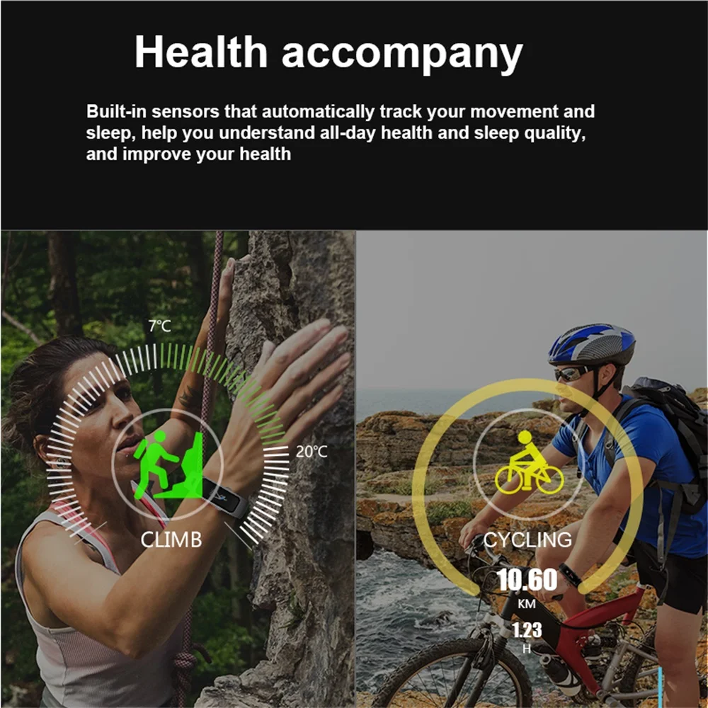 Фитнес-трекер BY51 2 в 1 спортивный умный браслет с монитором пульса артериального