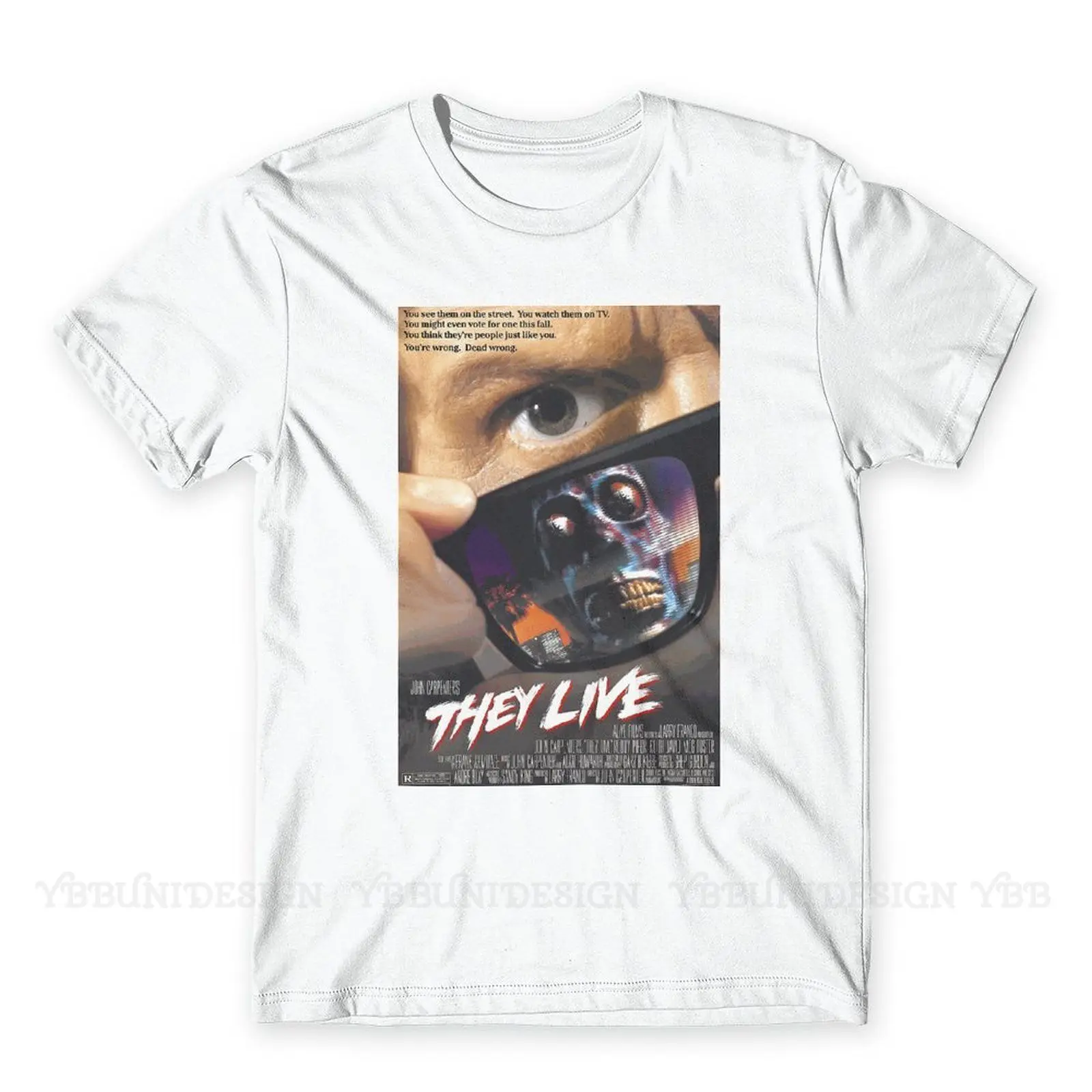 

Живут _ из хлопка с принтом, Детская футболка, Camiseta Hombre живут научной фантастики фильма ужасов Мужская модная уличная одежда футболки для вз...