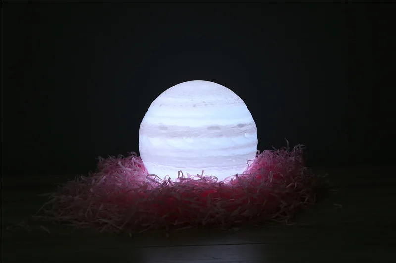 3D печати Юпитер Фонари креативные романтические планета Фонари 16-цветная прикроватный светильник декоративная Настольный фонарь