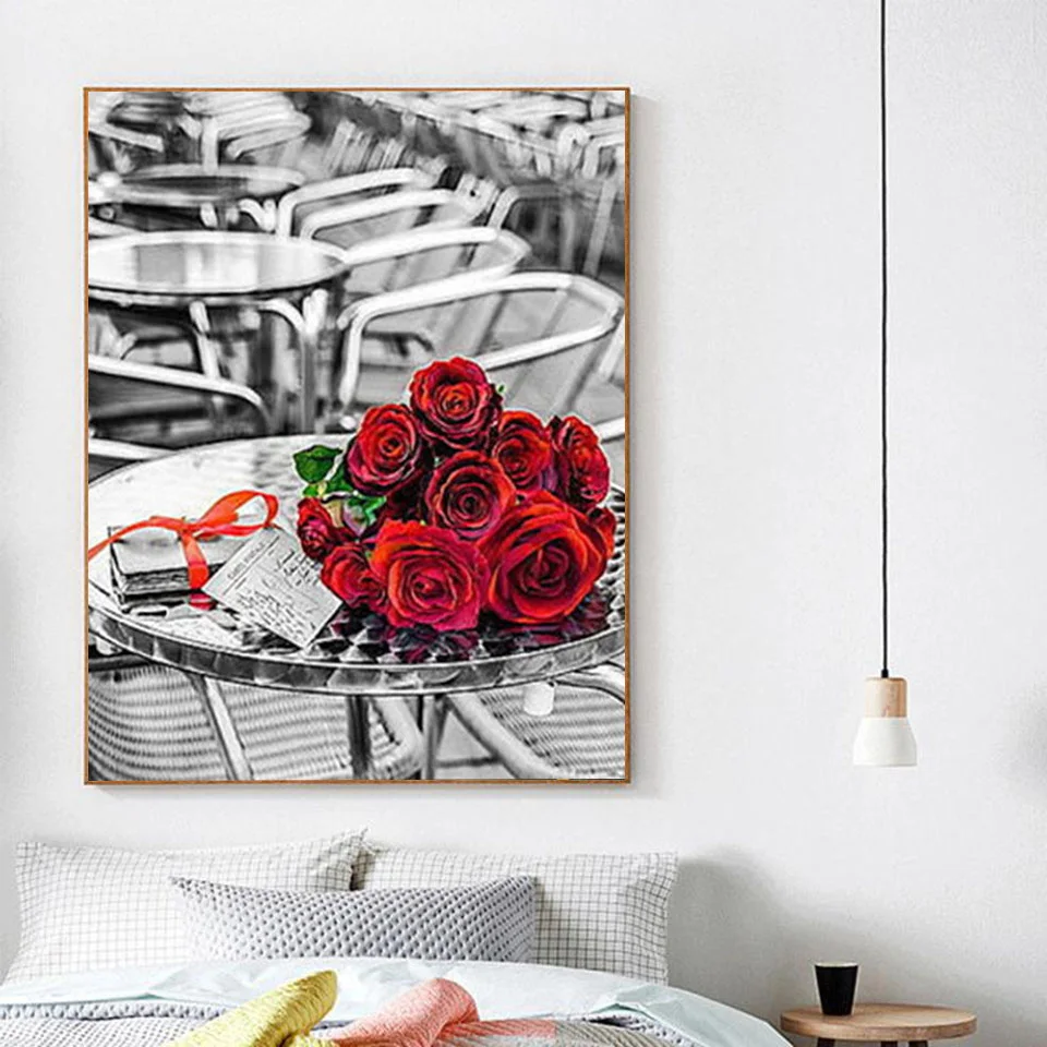 Картина AZQSD по номерам картина ожидание любви для домашнего декора на холсте