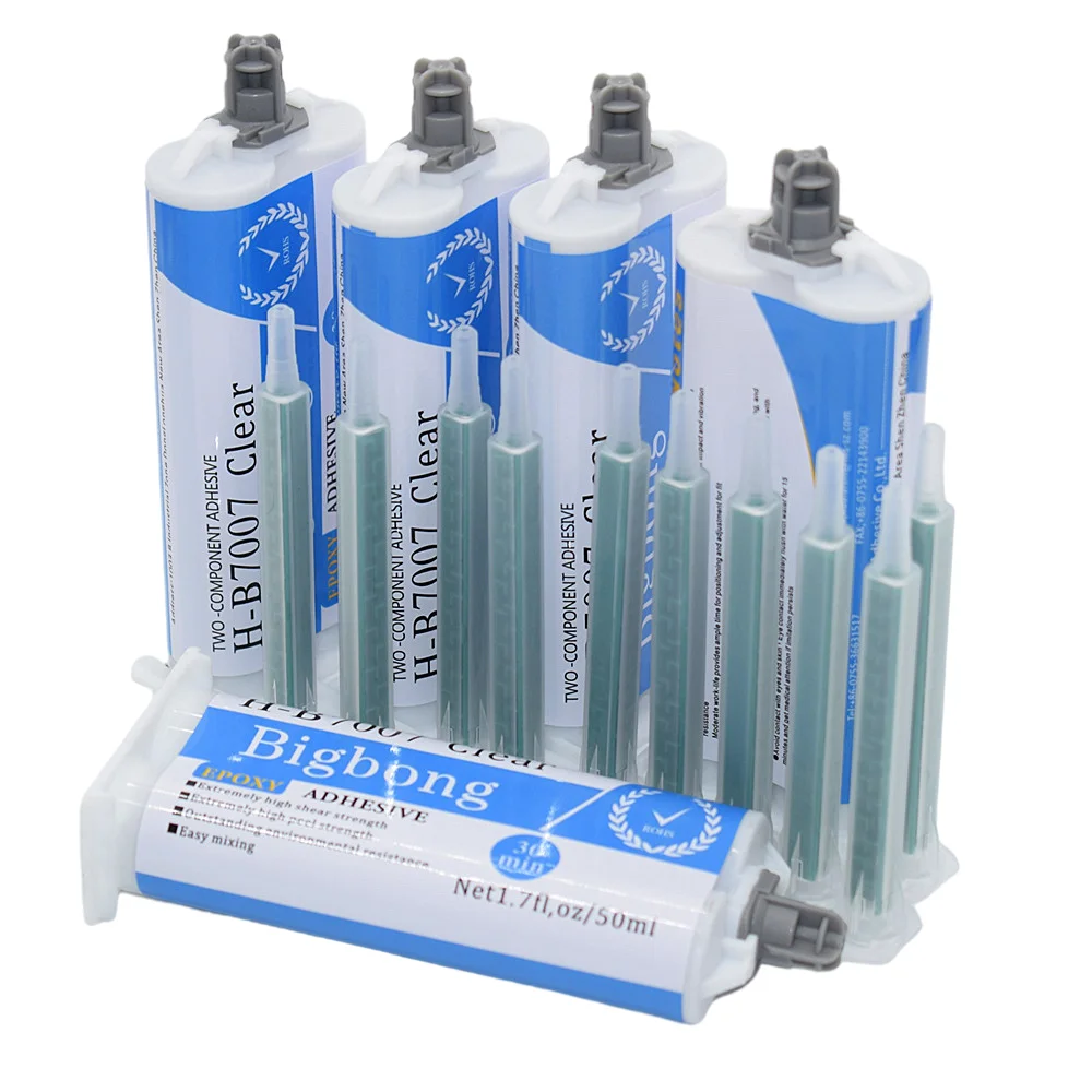 10 шт. статические смешивающие сопла с 5 эпоксидной смолы клей 50 мл сильные клеи 1:1