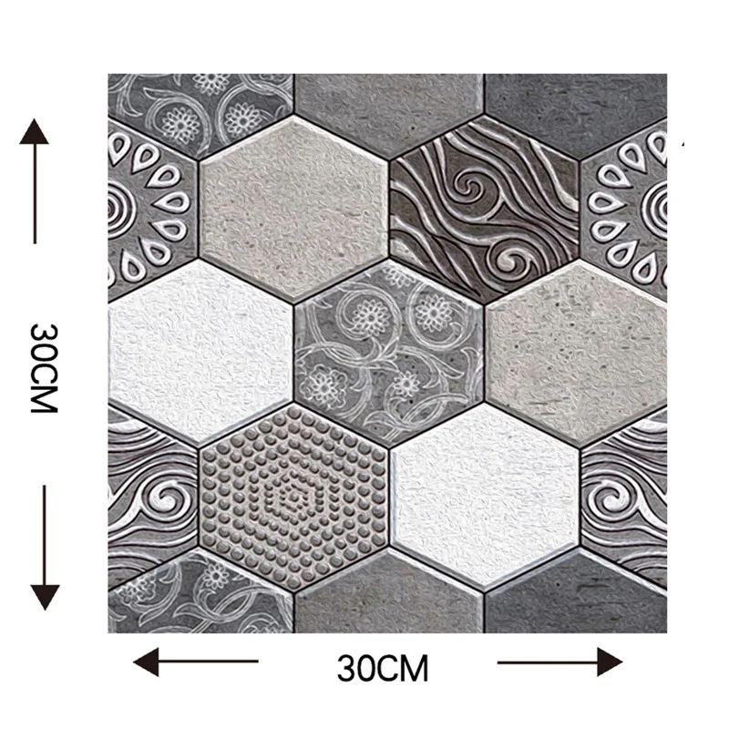 3D-Наклейки для плитки с геометрическим трехмерным рисунком кирпича наклейки