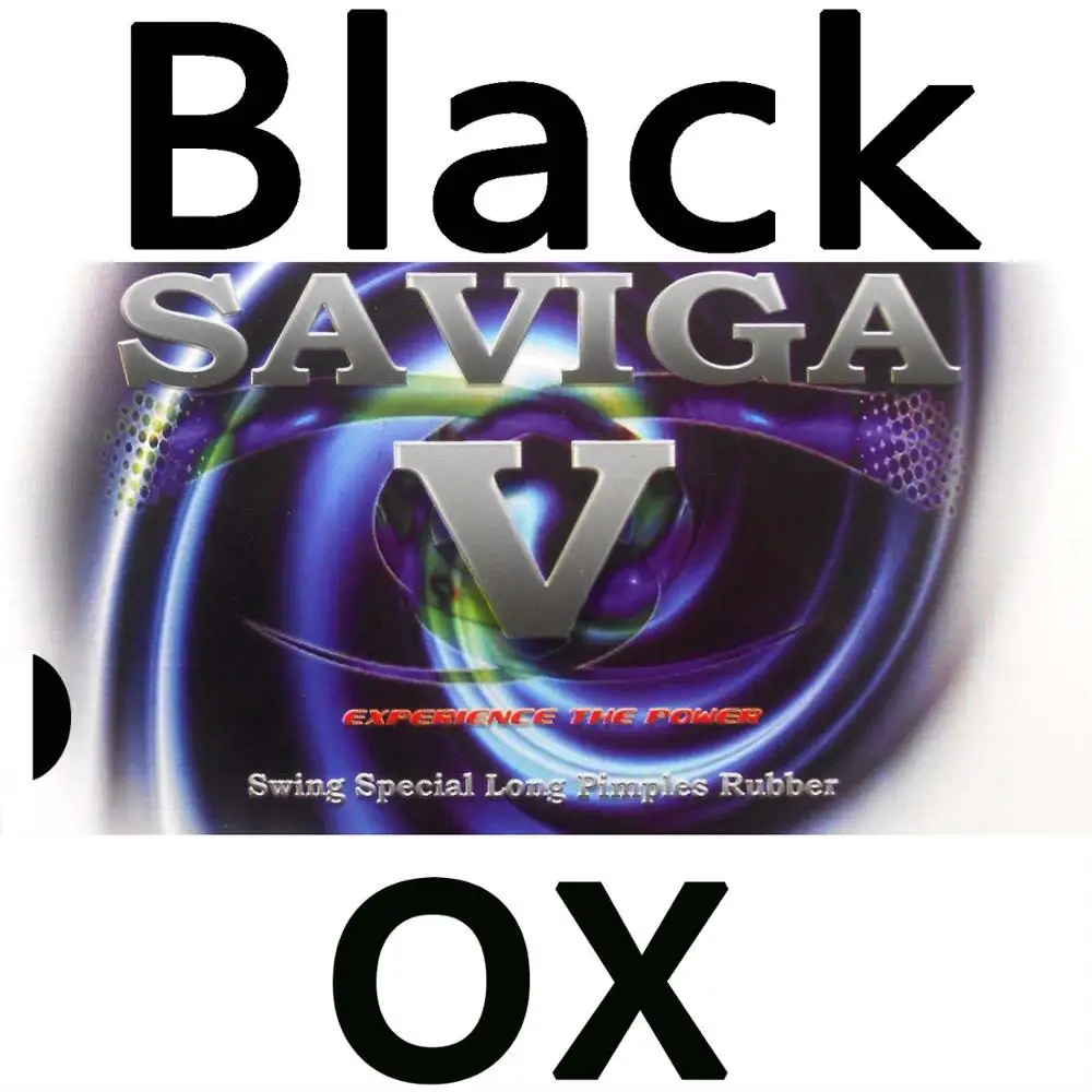 SAVIGA V длинные пипсы из резины для настольного тенниса без губки - Цвет: Black OX