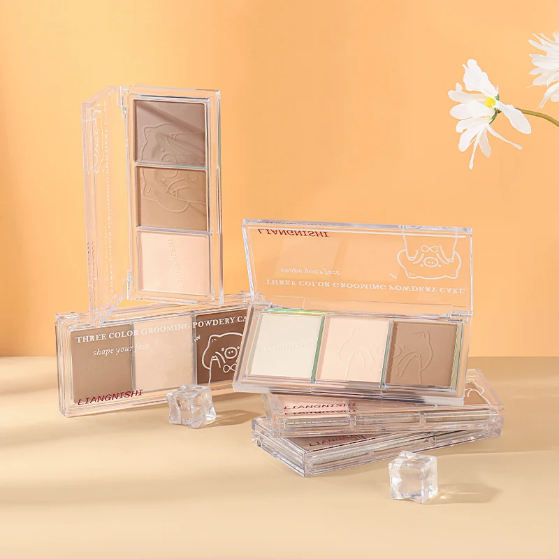 

3in1 Face Makeup Highlight Palette Facail Contour Repair Highlighter Glitter High Gloss Powder Illuminator Pallet Cosmetics