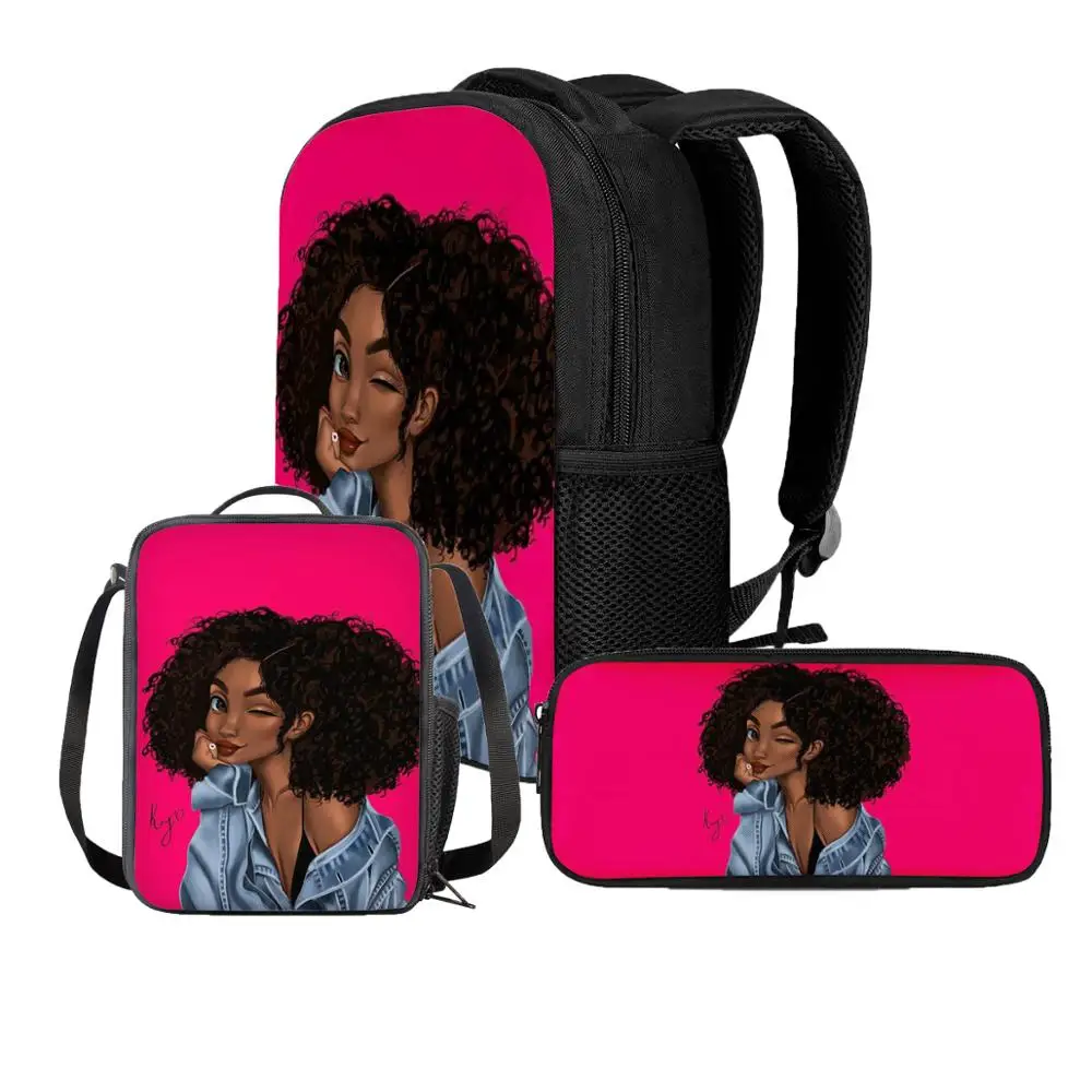 Черный школьный рюкзак для девочек и мальчиков с мультяшным принтом под заказ в