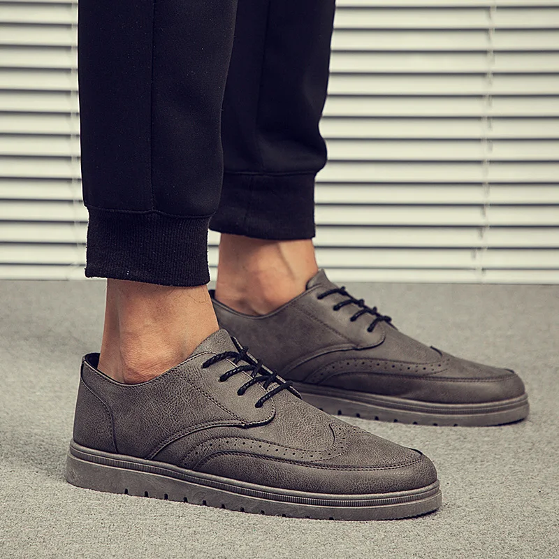 Туфли-оксфорды мужские кожаные Элегантные повседневные модная офисная удобная