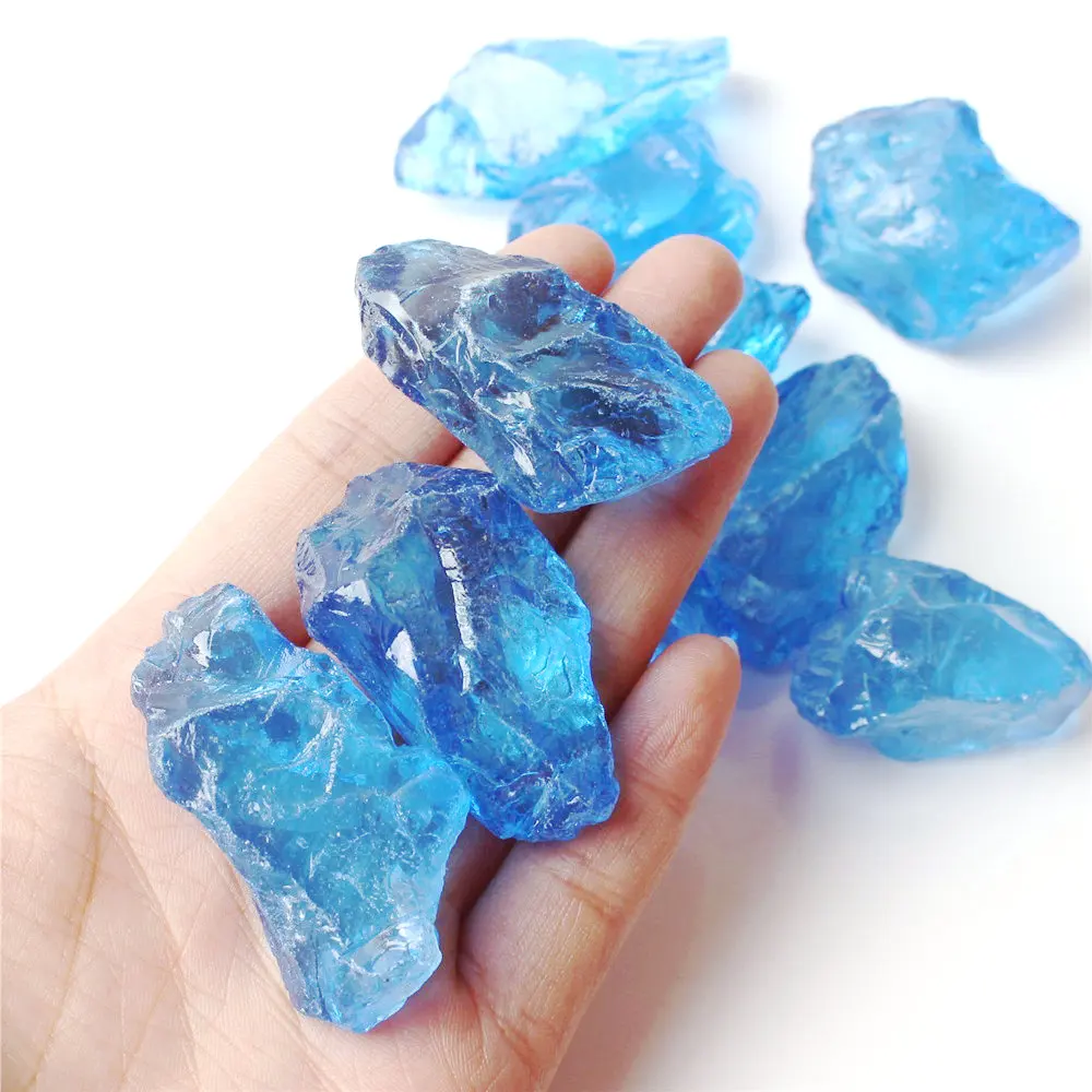 1 шт. Чакра кварцевый Гальванизированный Цвет Кристалл синий камень минеральный