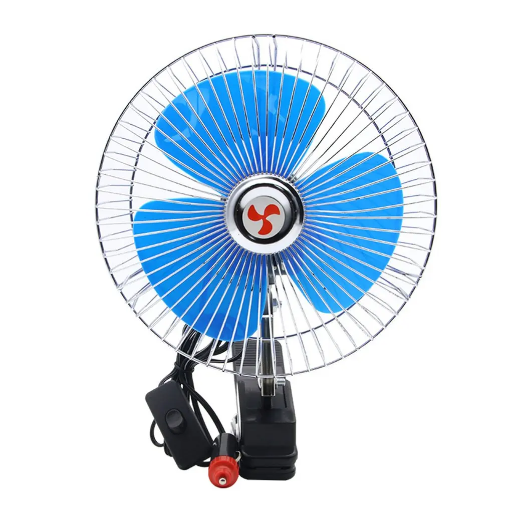 

8 inch 12V/24V Mini Electric Car Fan Cooling Low Noise Summer Car Fan Portable Vehicle Truck Auto Oscillating Cooling Fan Sale