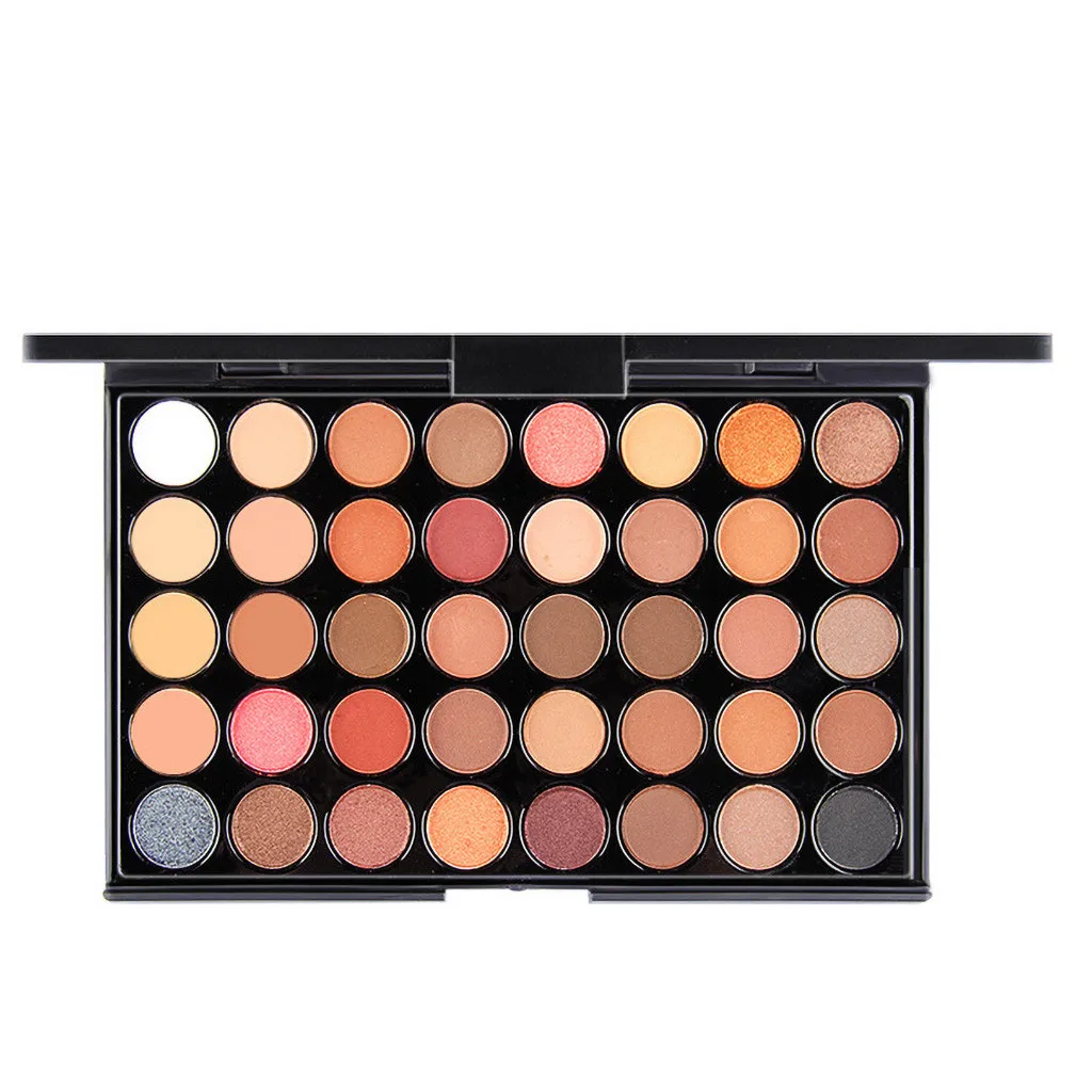 40 цветов перламутровые блестящие тени для век пудра палитра матовые