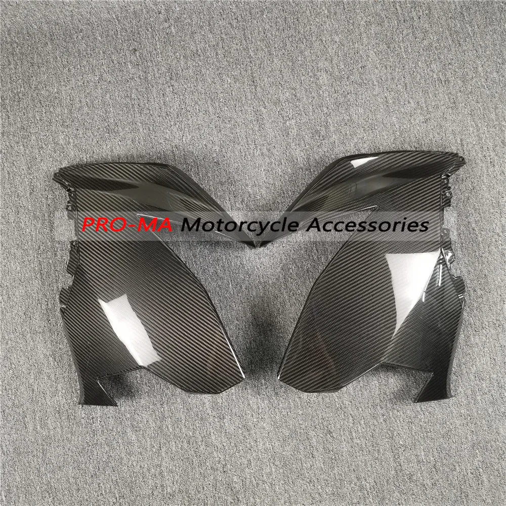 

Motorcycle Side Fairings Upper in Carbon Fiber For Kawasaki Ninja 400 2019 Twill Glossy Weave