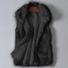 Женский теплый шерстяной жилет, мягкий жилет из искусственного меха с воротником-стойкой, пальто из искусственного меха, жилет, куртка, зимний Новый Пушистый женский жилет, 2021, ropa de mujer