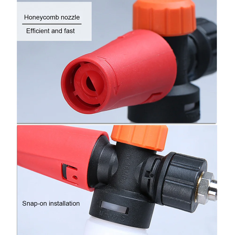 

Durable Car Wash High Pressure Mini Foam Spray 500ml Convenient Car Wash Spray Snow Foam Gun G1/4 Quick Release Connector