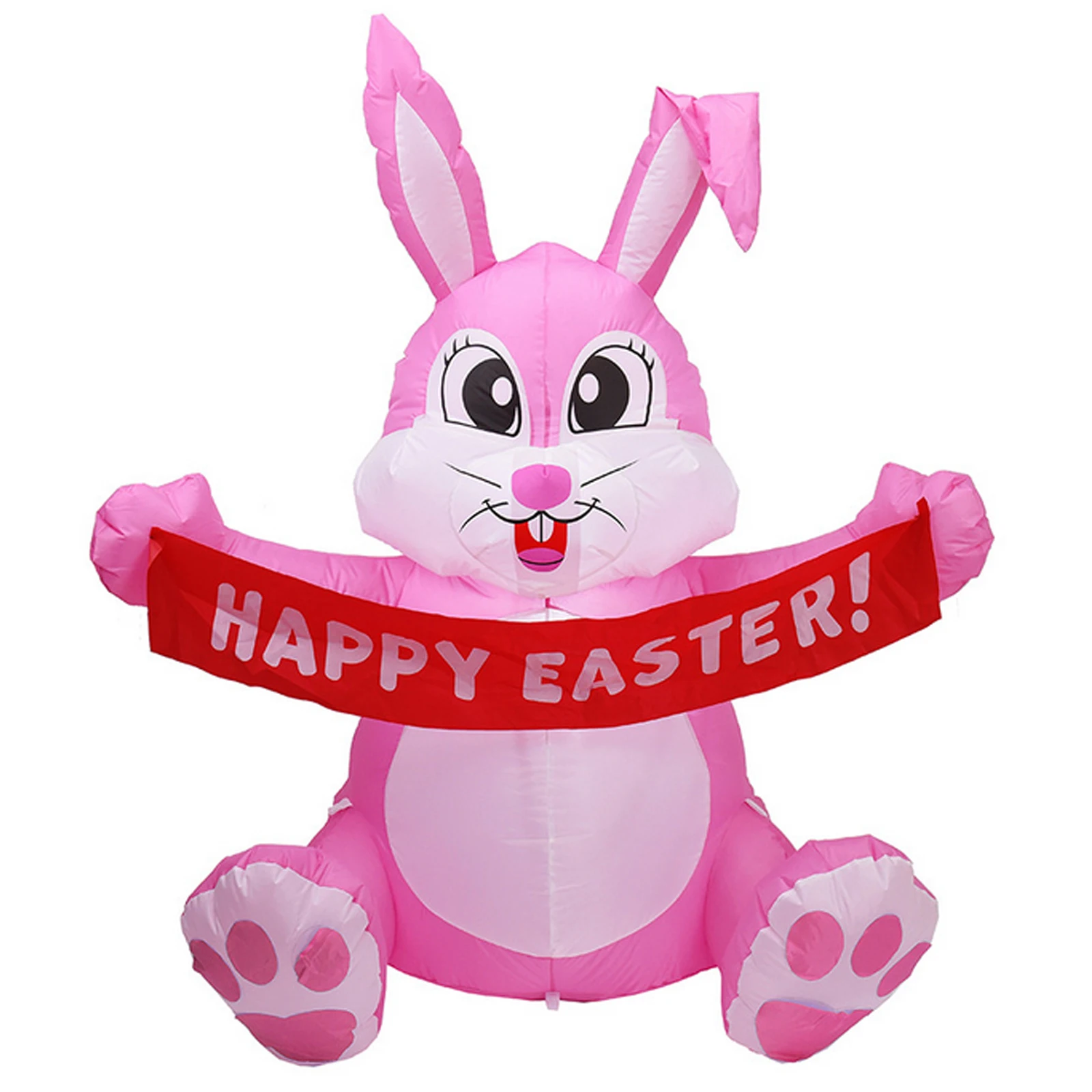 

Easter Inflatable Bunny with Led Light Airblown Bunny Easter Decoration for Yard Lawn Party Indoor Outdoor EU Plug